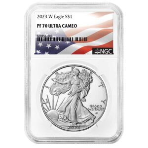 2023-W Proof $1 American Silver Eagle NGC PF70UC Flag Label