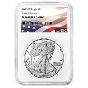 2023-W Proof $1 American Silver Eagle NGC PF70UC ER Flag Label