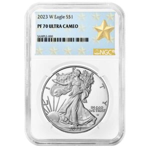 2023-W Proof $1 American Silver Eagle NGC PF70UC West Point Star Label