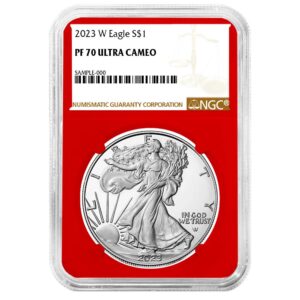 2023-W Proof $1 American Silver Eagle NGC PF70UC Brown Label Red Core