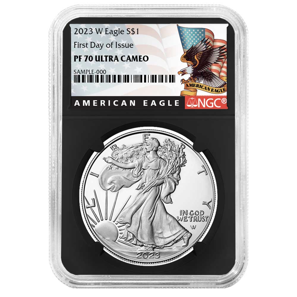 2023-W Proof $1 American Silver Eagle NGC PF70UC FDI Black Label Retro Core