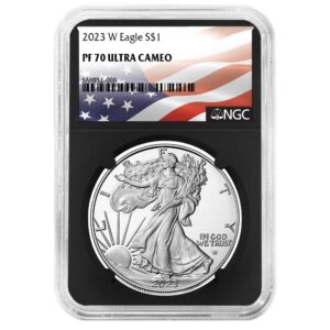 2023-W Proof $1 American Silver Eagle NGC PF70UC Flag Label Retro Core