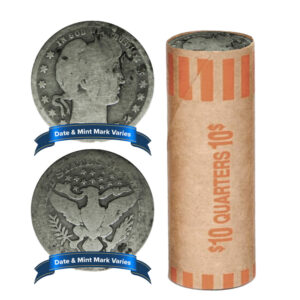 Roll of 40 - $10 Face Value Full Dates 90% Barber Quarters