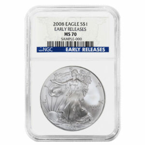2008 Silver American Eagle NGC MS70 ER