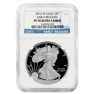 2012-W Proof $1 American Silver Eagle NGC PF70UC ER Blue Label
