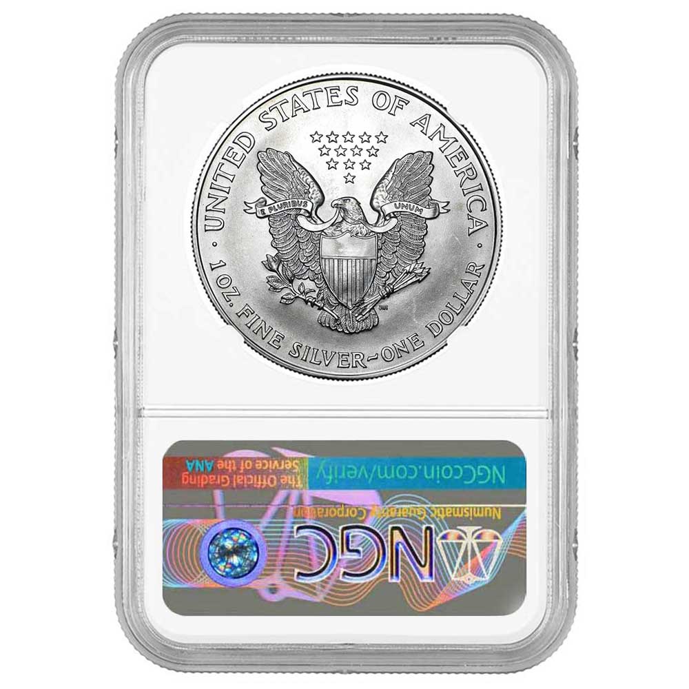 1994 $1 American Silver Eagle NGC MS70 Brown Label - Pinehurst Coins