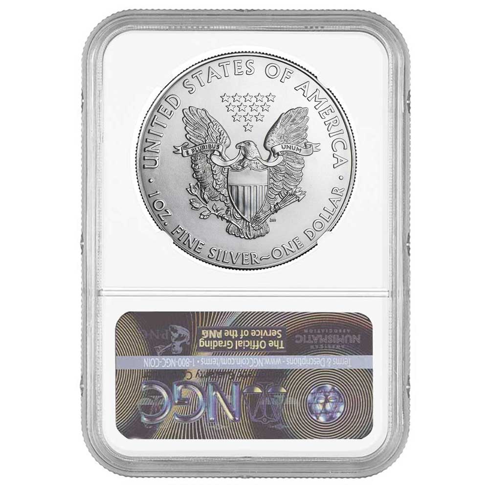 2011 $1 American Silver Eagle NGC MS70 Brown Label - Pinehurst Coins