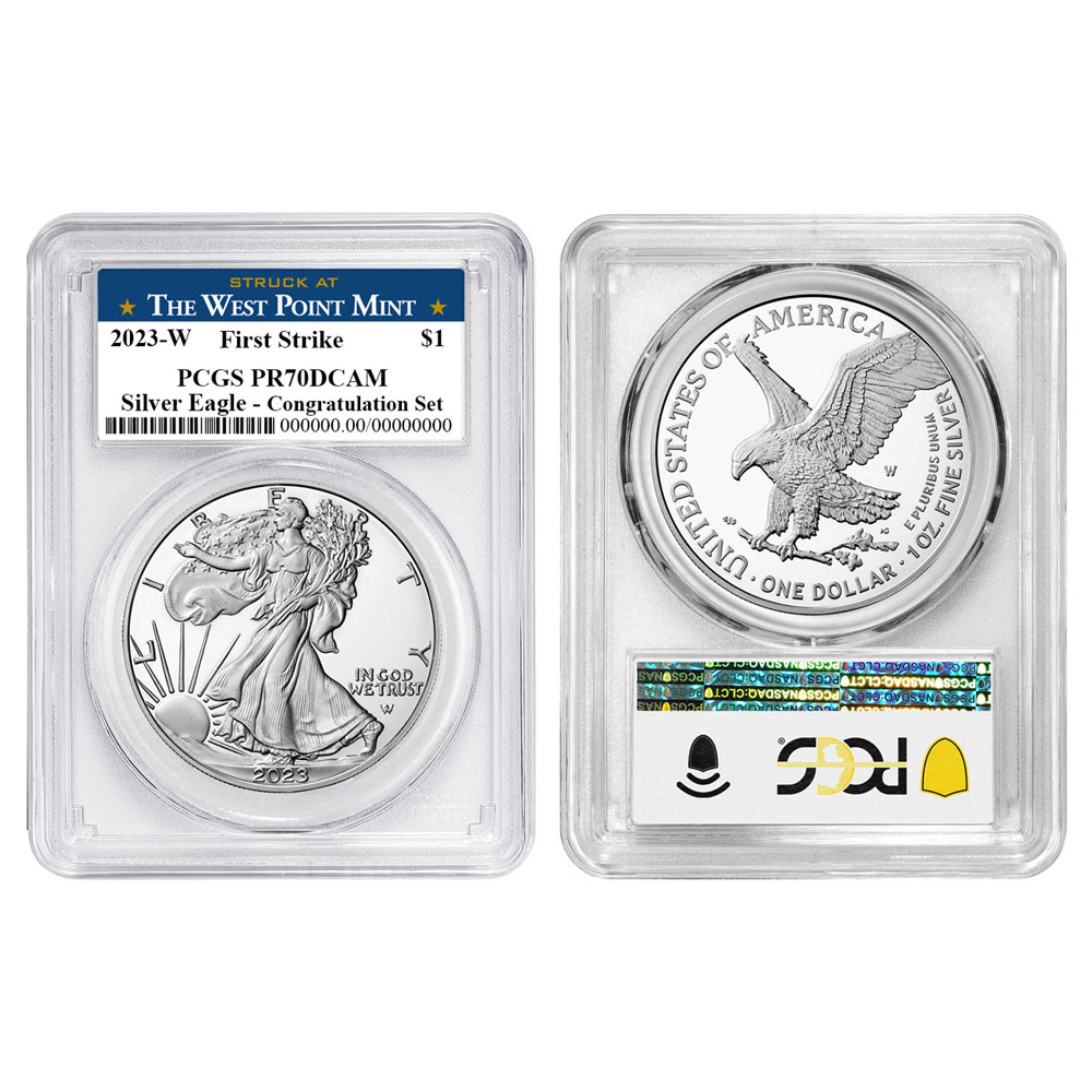 2023-W Proof $1 American Silver Eagle Congratulations Set PCGS