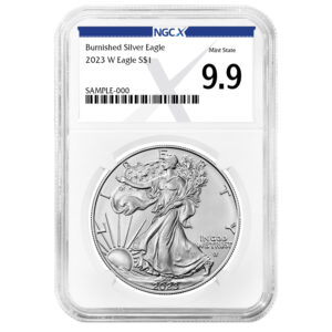 2023-W Burnished $1 American Silver Eagle NGCX MS9.9 X Label
