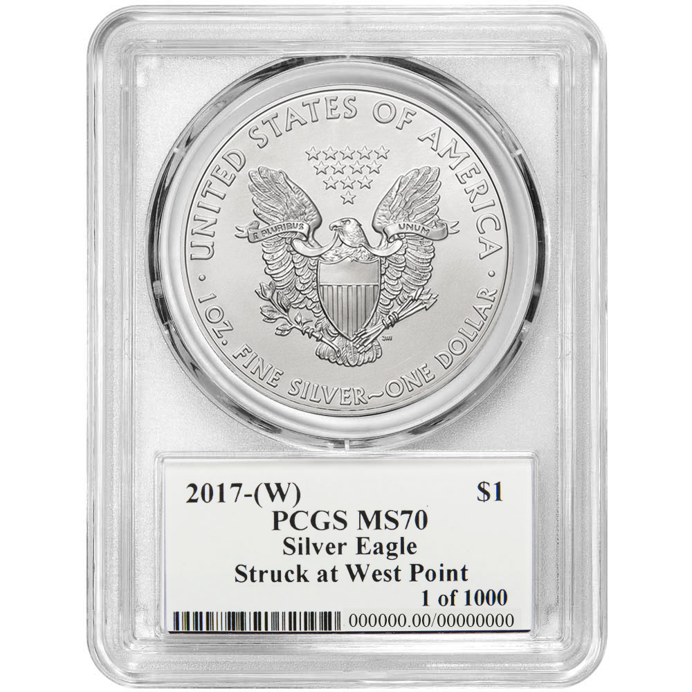 2017-W Silver Eagle PCGS MS70 – Mercanti Signed - Pinehurst Coins