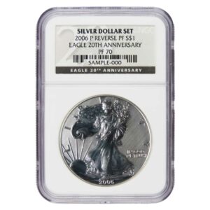 2006-P Reverse Proof $1 American Silver Eagle NGC PF70 20th Anniversary Label