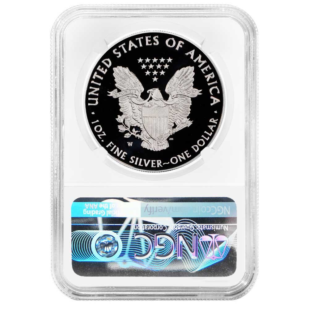 2016-W Silver Eagle Lettered Edge NGC PF69 Mercanti - Pinehurst Coins