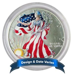 $1 American Silver Eagle 1 oz Random Year Colorized