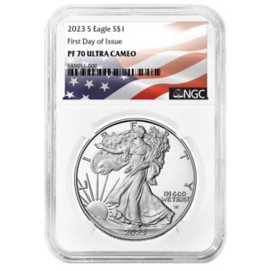 2023-S Proof $1 American Silver Eagle NGC PF70UC FDI Flag Label