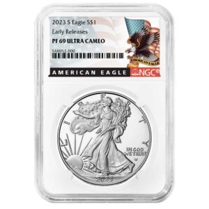 2023-S Proof $1 American Silver Eagle NGC PF69UC ER Black Label