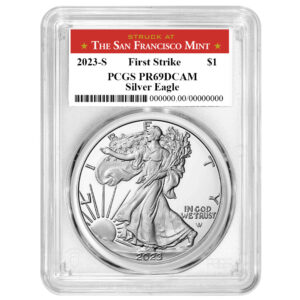 2023-S Proof $1 American Silver Eagle PCGS PR69DCAM FS San Francisco Label