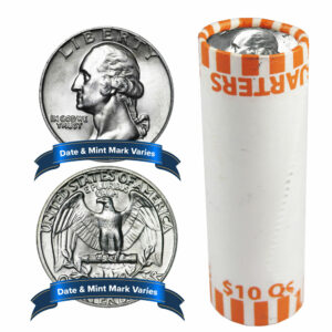 Roll of 40 - $10 Face Value 90% Silver Washington Quarters BU