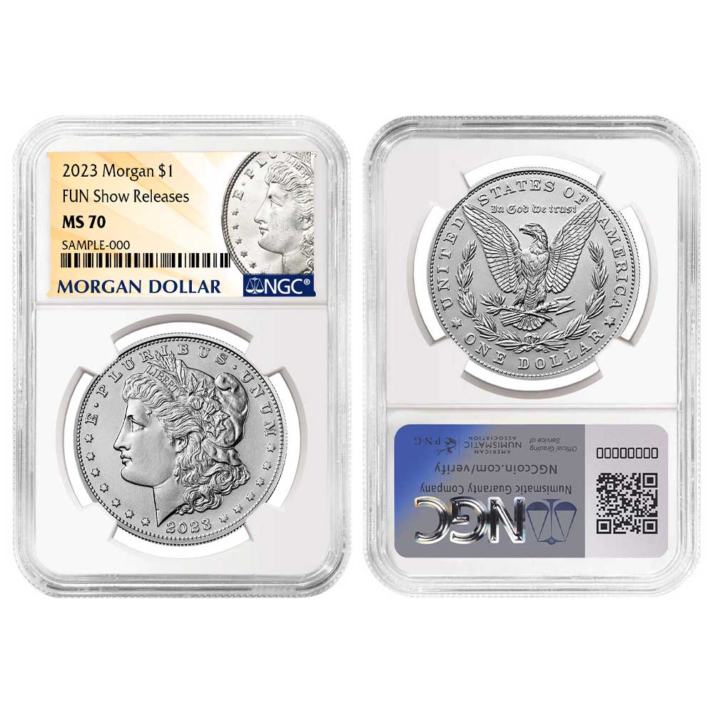 2023 $1 Morgan Silver Dollar NGC MS70 Morgan Label Fun Show