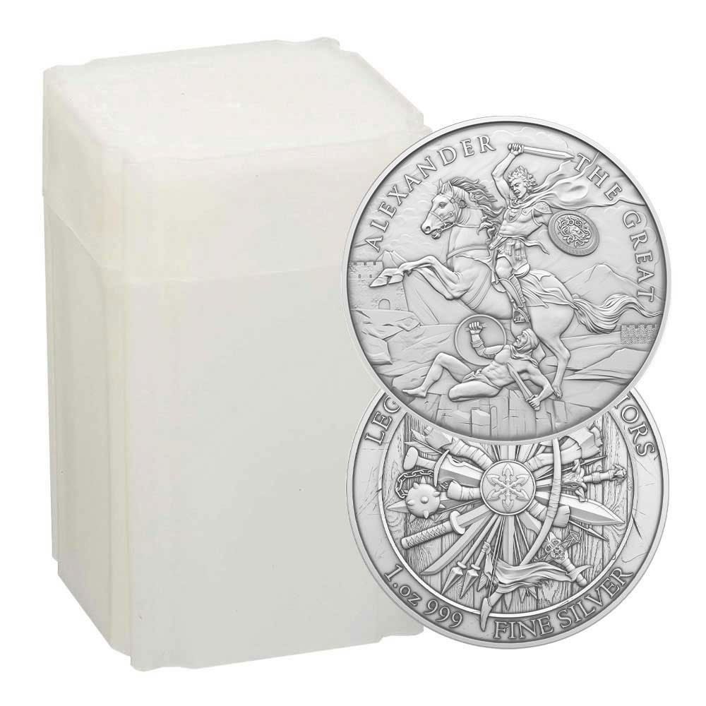 Roll of 20 - 1 Troy oz Alexander the Great Design .999 Fine Silver ...