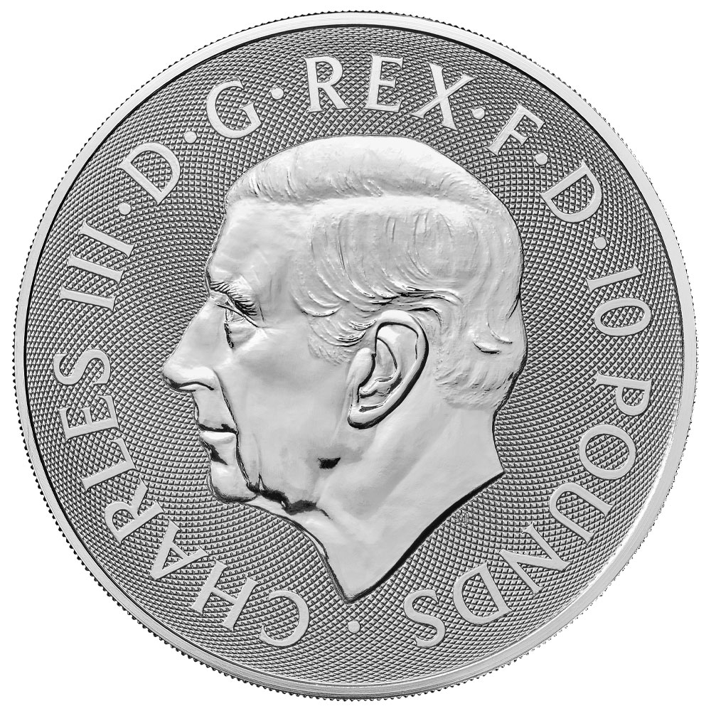 2023 U.K. 10 Pound Myth & Legends Maid Marian 10 oz Silver Brilliant  Uncirculated - Pinehurst Coins