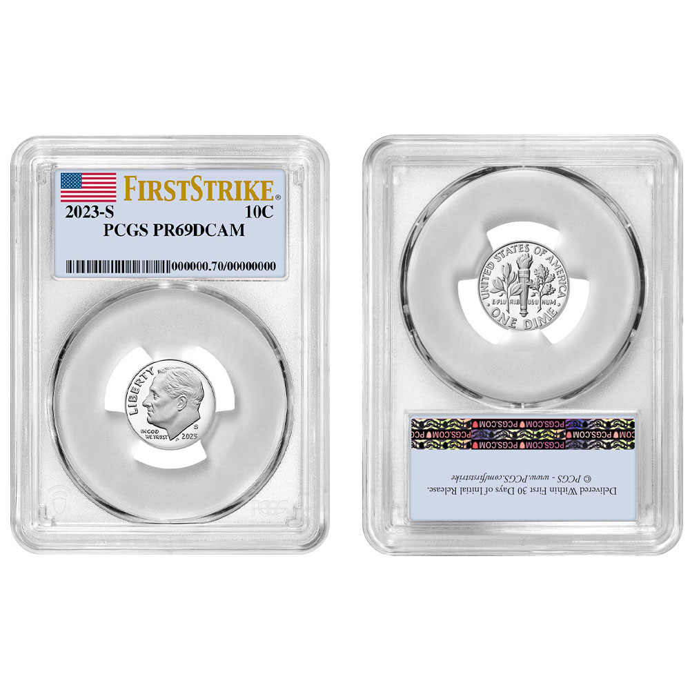 2023-S U.S. Clad Proof Set PCGS PR69DCAM FS Flag Label - Pinehurst
