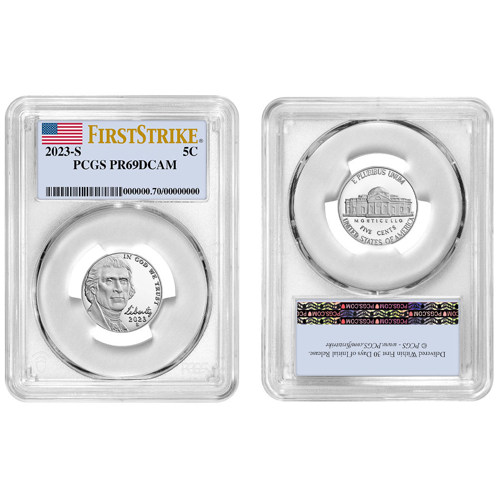 2023-S U.S. Clad Proof Set PCGS PR69DCAM FS Flag Label - Pinehurst