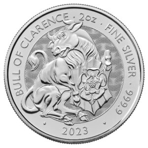 2023 U.K. 5 Pound 2 oz Silver Tudor Beast Bull of Clarence BU