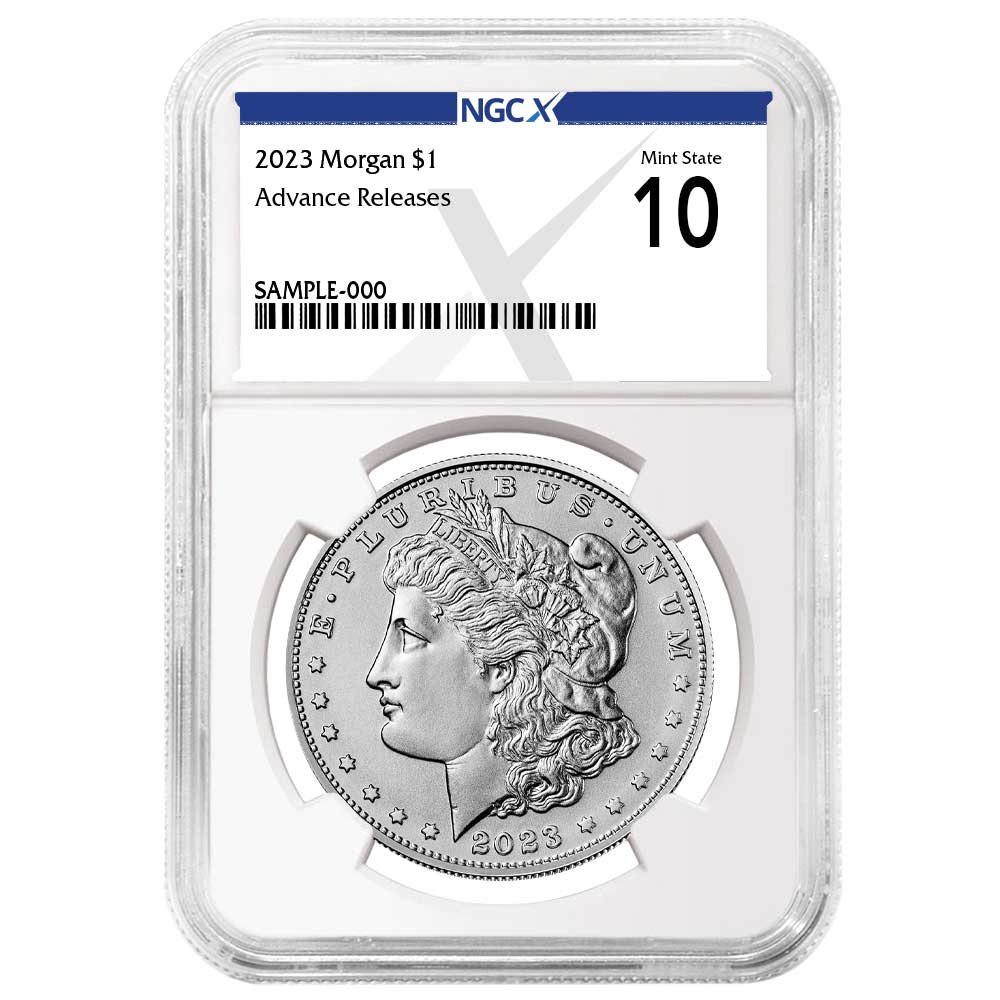 2023 $1 Morgan Silver Dollar NGCX MS10 AR X Label