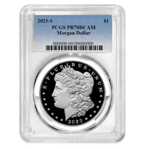 2023-S Proof $1 Morgan Silver Dollar PCGS PR70DCAM Blue Label