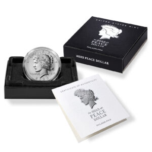 2023 $1 Peace Silver Dollar Box, OGP & COA