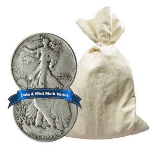 Bag of 200 - $100 Face Value Cull 90% Walking Liberty Half Dollars