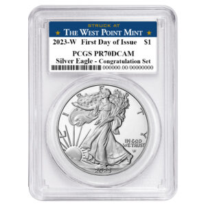 2023-W Proof $1 American Silver Eagle Congratulations Set PCGS PR70DCAM FDOI West Point Label