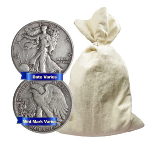 Bag of 200 - $100 Face Value Full Dates 90% Walking Liberty Half Dollars