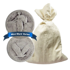 Bag of 400 - $100 Face Value No Dates 90% Standing Liberty Quarters