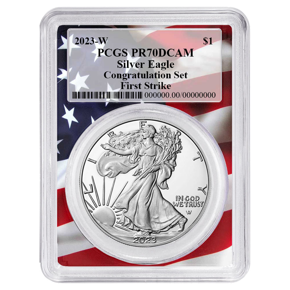 2023-W Proof $1 American Silver Eagle Congratulations Set