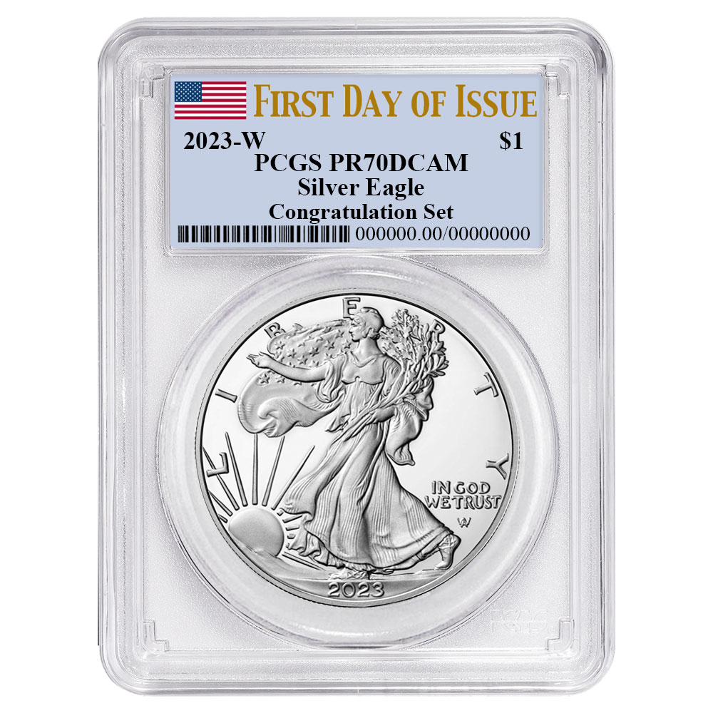 2023-W Proof $1 American Silver Eagle Congratulations Set