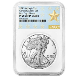 2023-W Proof $1 American Silver Eagle Congratulations Set NGC PF70UC FDI West Point Star Label
