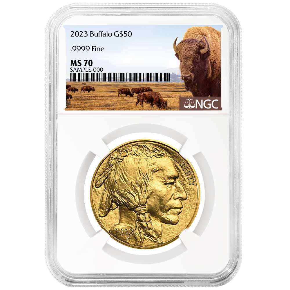 2023 $50 American Gold Buffalo NGC MS70 Buffalo Label - Pinehurst