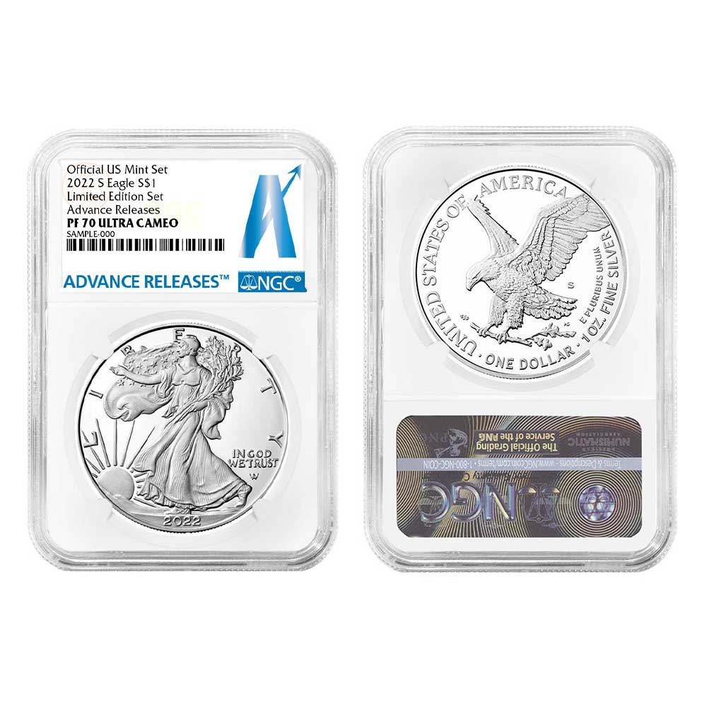 2022-S Limited Edition Silver Proof 8pc Set NGC PF70UC AR Advance
