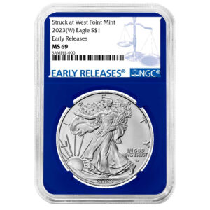 2025 $1 American Silver Eagle ER Blue Label - Pinehurst Coins