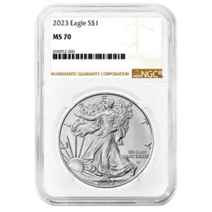 2023 $1 American Silver Eagle NGC MS70 Brown Label