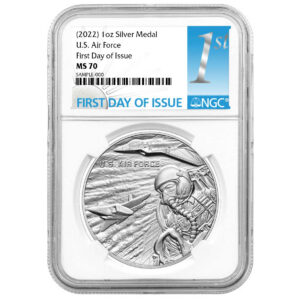 2022 U.S. Air Force 1 oz Silver Medal NGC MS70 FDI First Label