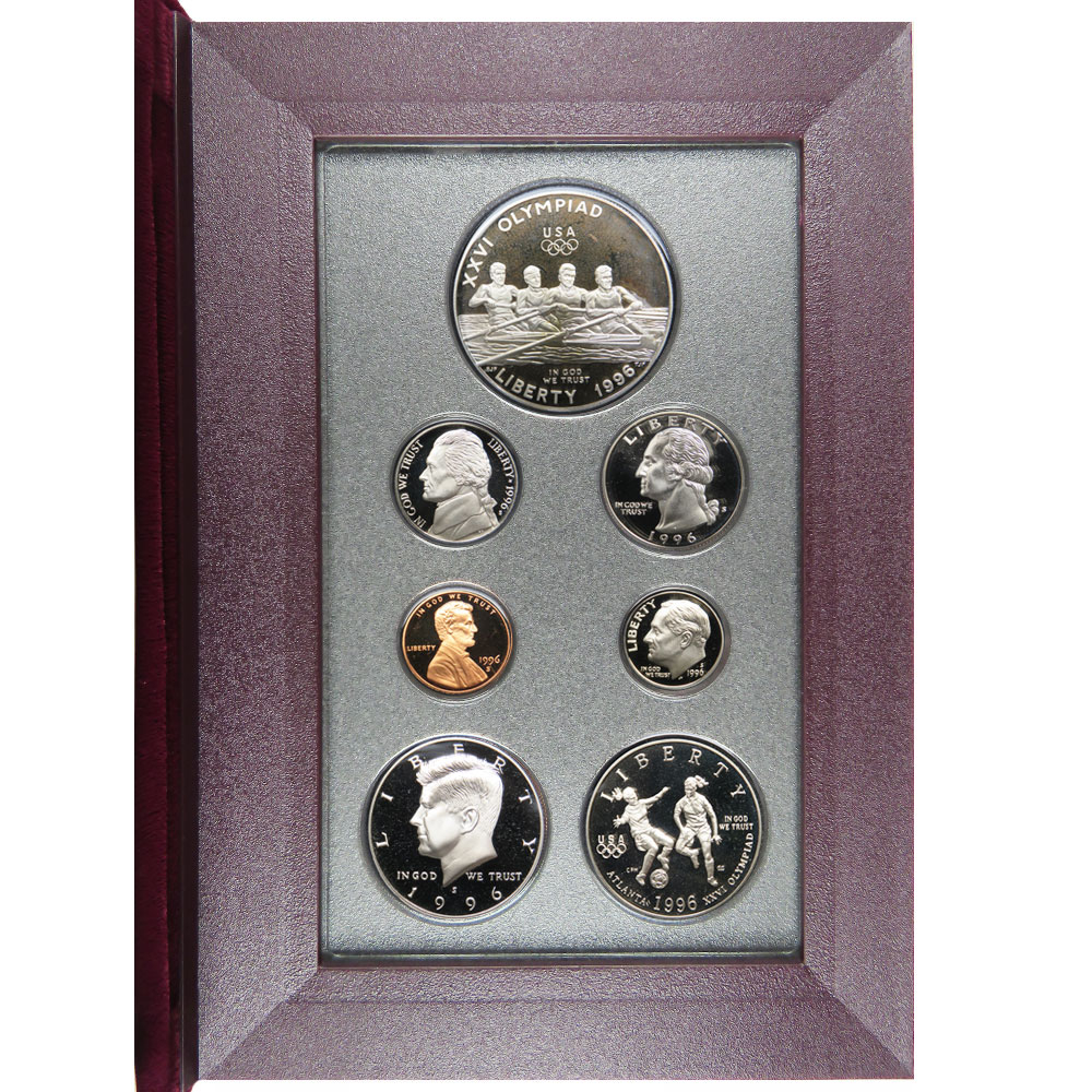 1996-S U.S. Prestige Proof Set Silver Dollar Atlanta Olympics