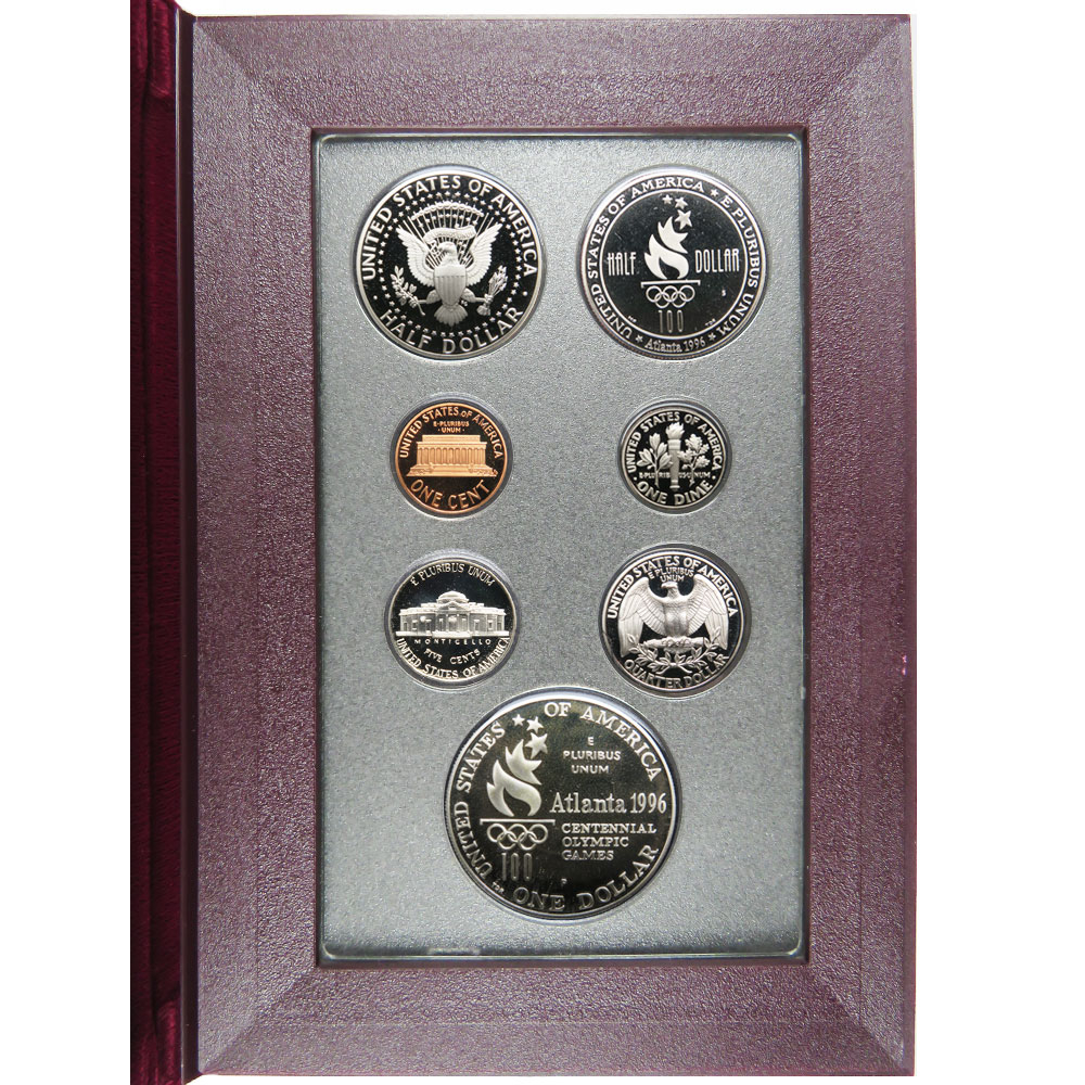 1996-S U.S. Prestige Proof Set Silver Dollar Atlanta Olympics