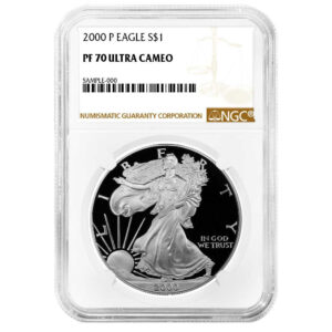 2000-P Proof $1 American Silver Eagle NGC PF70UC Brown Label