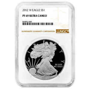 2012-W Proof $1 American Silver Eagle NGC PF69UC Brown Label