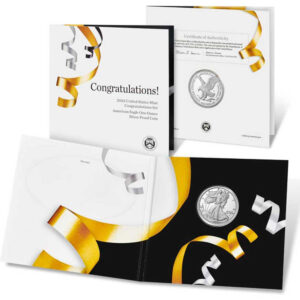 2022-W Proof $1 American Silver Eagle Congratulations Set Box, OGP & COA