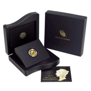 2016-W 10c Gold Mercury Dime Centennial .9999 1/10 oz Box, OGP & COA