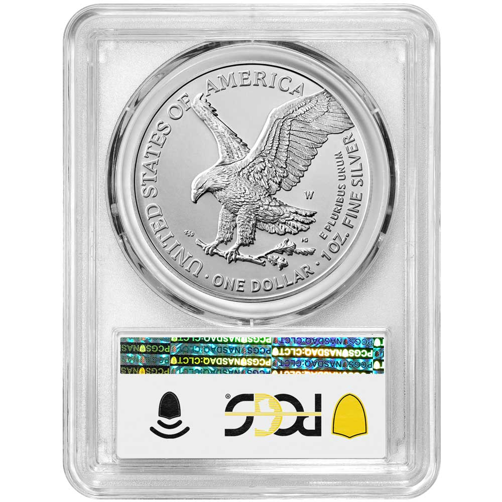 2022-W Burnished $1 American Silver Eagle PCGS SP69 Blue Label