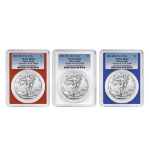 2024 (W) $1 American Silver Eagle 3pc Set PCGS MS70 FS Blue Label